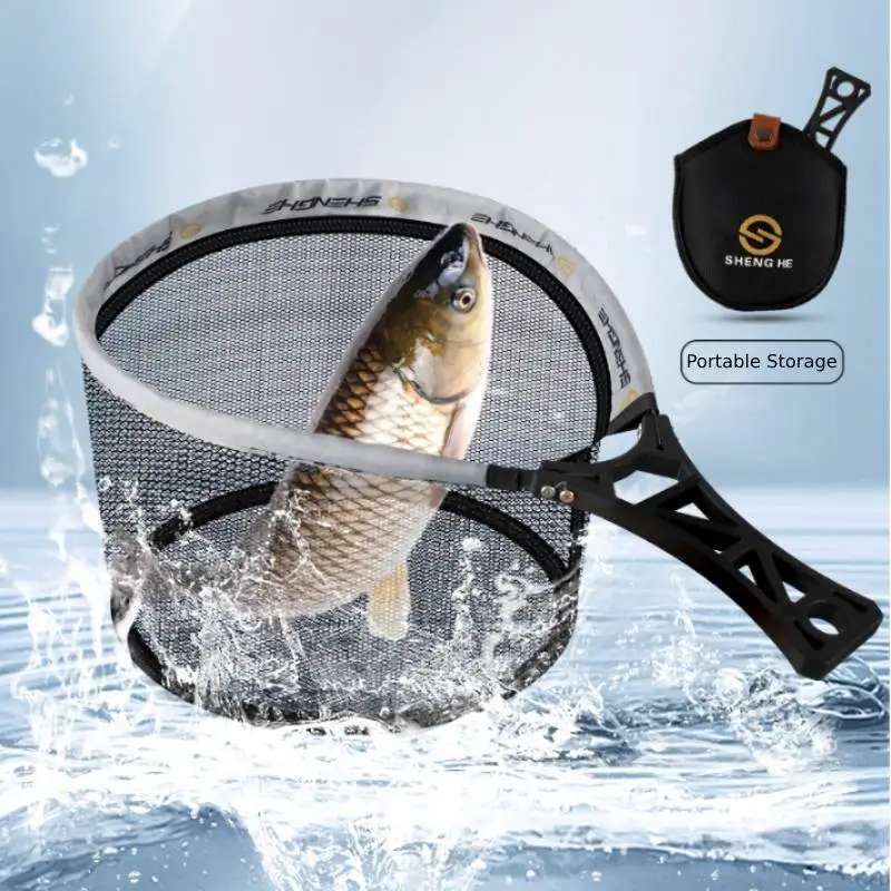 Red de aterrizaje plegable con malla fina para pesca