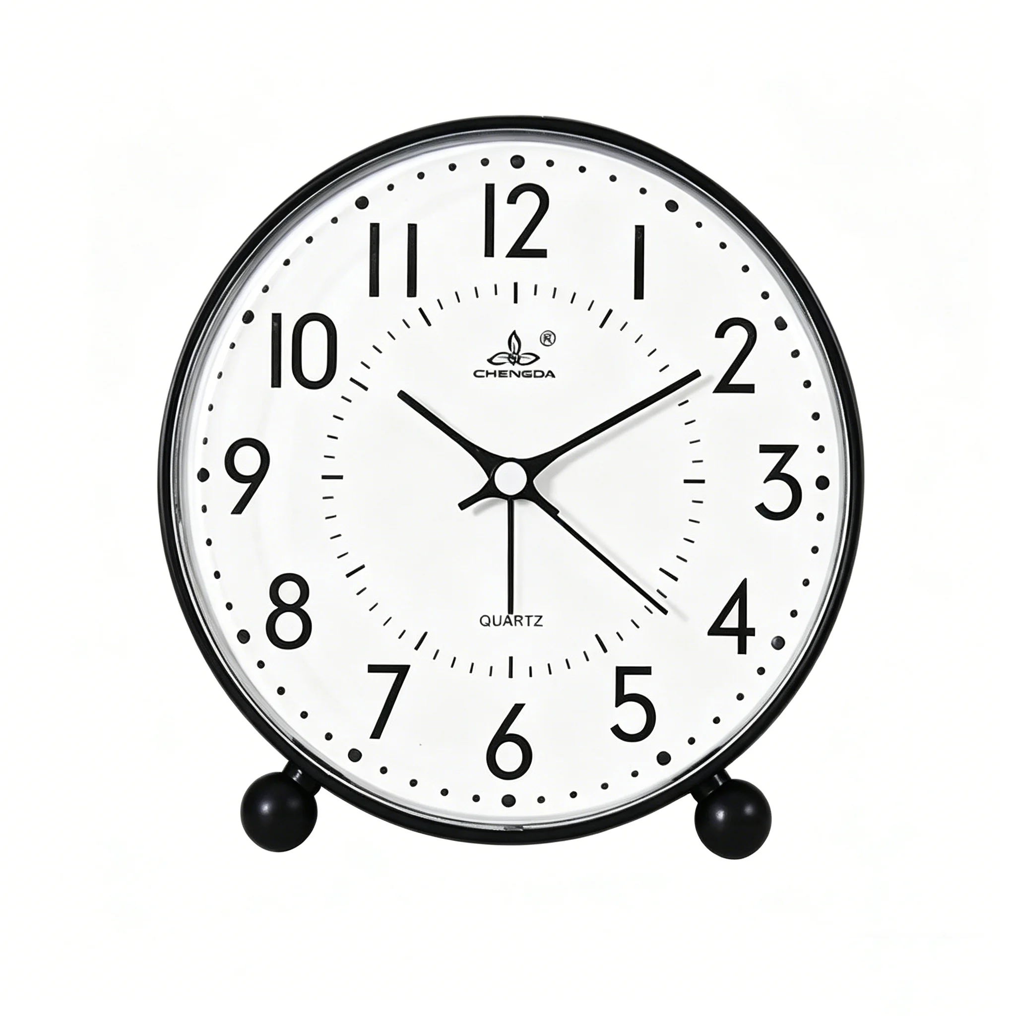 Reloj despertador analógico de cuarzo redondo no silencioso - imagen 4