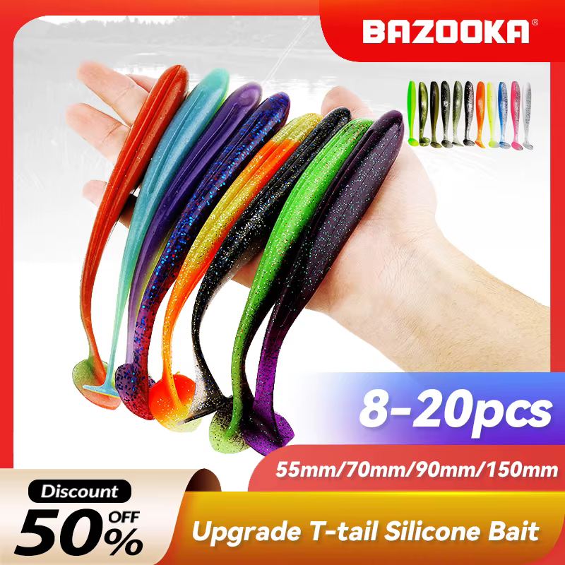 Bazooka Shad 90mm Vinilo Cola T – Señuelo para Black Bass y Lucio - imagen 2