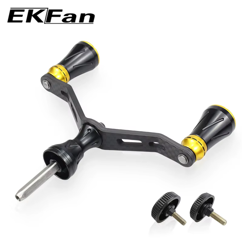 Manetas de carrete EKfan carbono y metal – Pomos giratorios para pesca - imagen 5