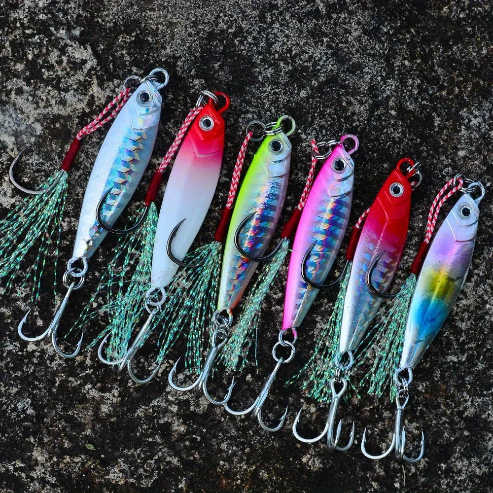 Cuchara metálica jigging para lubina – señuelo agua salada eficaz - imagen 2