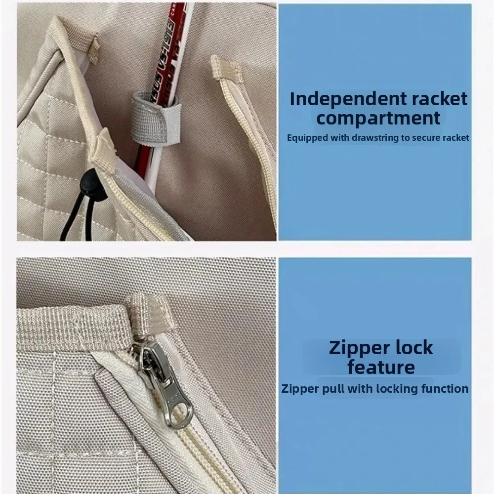 Bolsa deportiva para raquetas de tenis y bádminton con compartimento - imagen 4