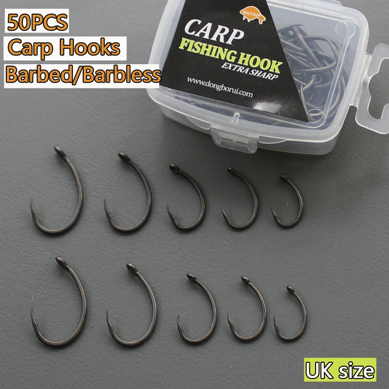 Anzuelos sin púas de acero inoxidable con PTFE para carpa - imagen 4