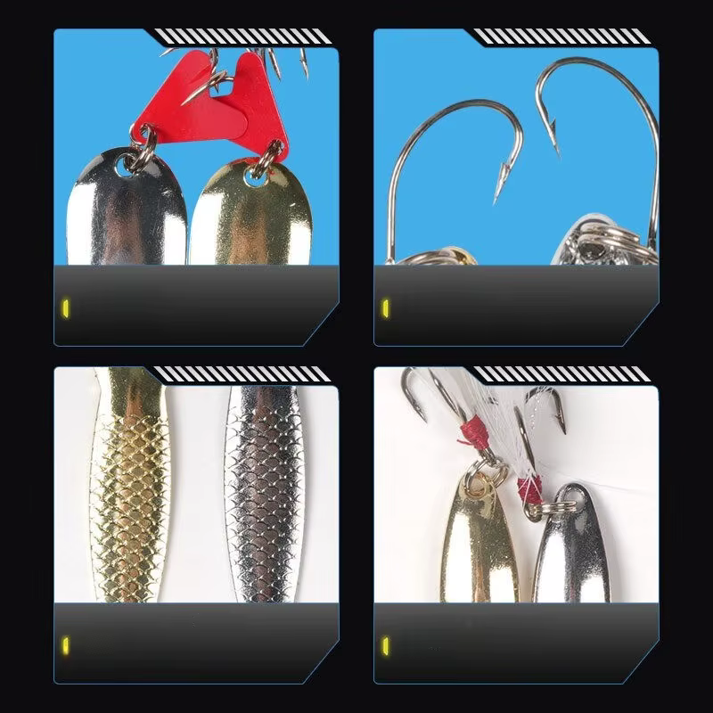 Kit Señuelos Jigging Cucharas Wobblers – Lubina - imagen 4