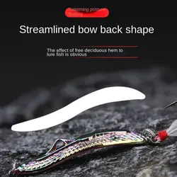 Señuelo de pesca triple con anzuelo, metal oro y plata