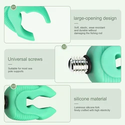 Soporte de caña JSFUN con funda protectora de silicona roscada