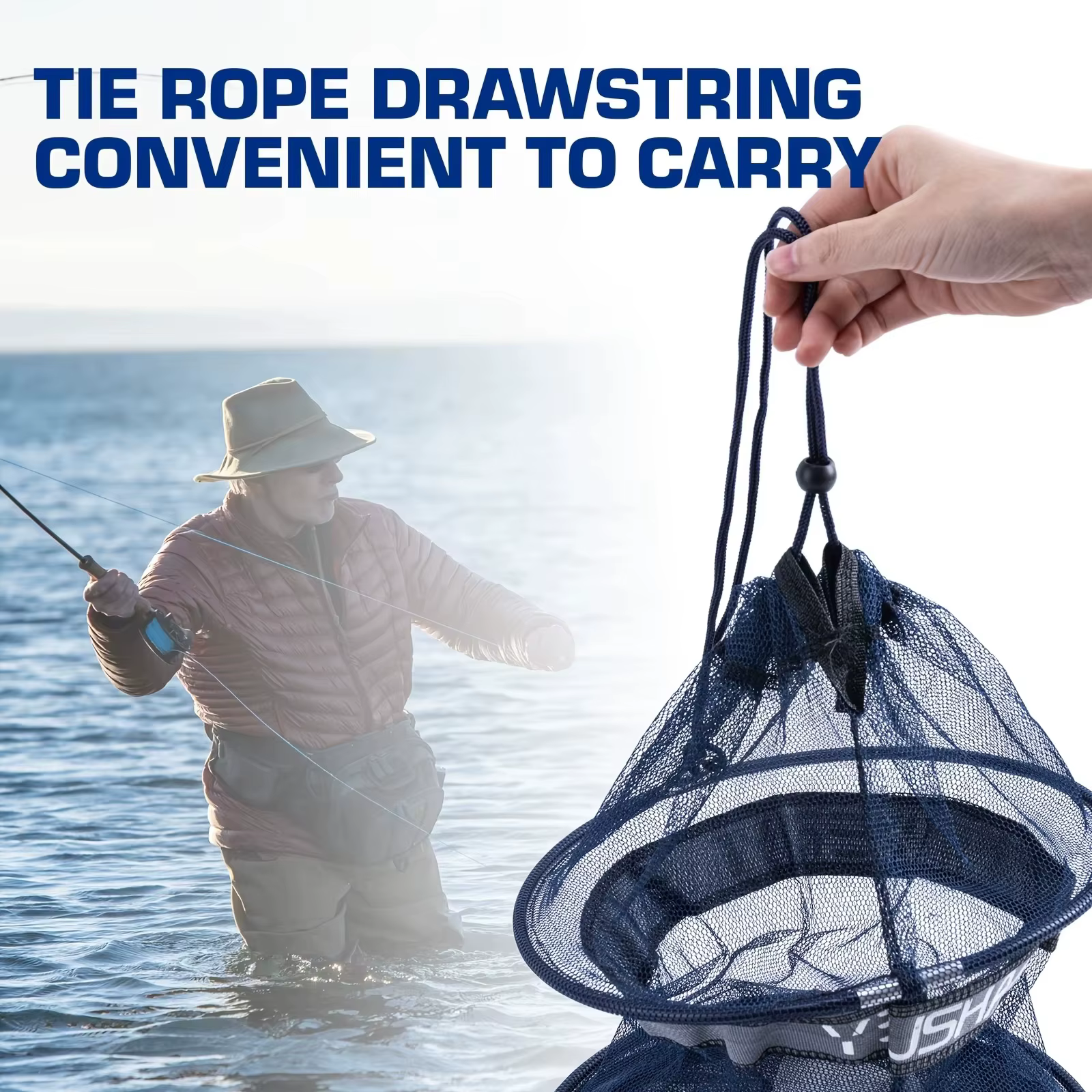 Red de Pesca Plegable Goture – Jaula para Peces con Cuerda - imagen 3