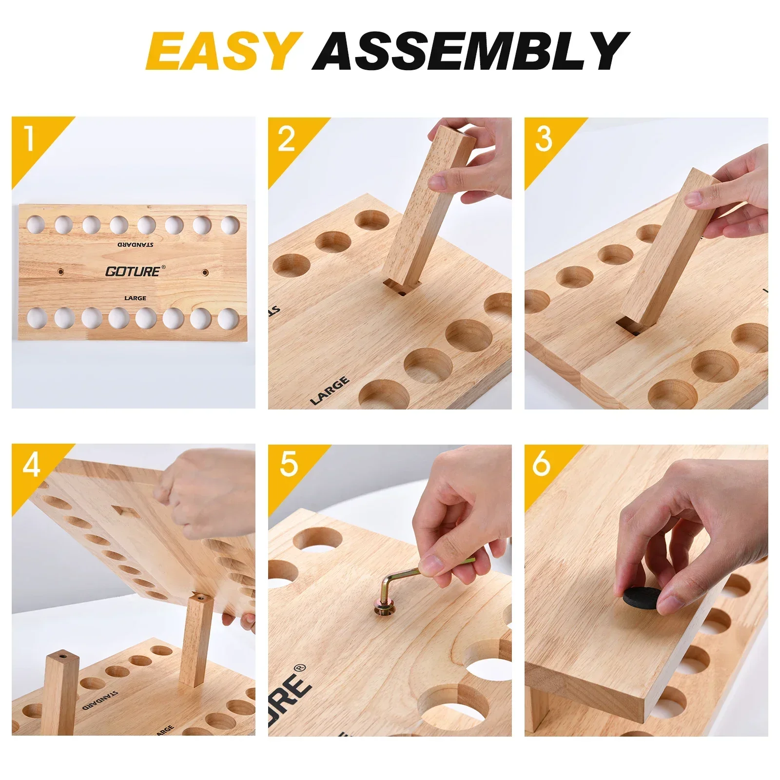 Goture Soporte Vertical para 16 Cañas de Pescar – Montaje Pared Modular - imagen 5