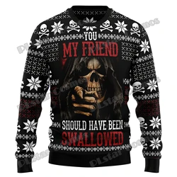 Jersey Navidad 3D KMY16 – Calavera y Grim Reaper unisex
