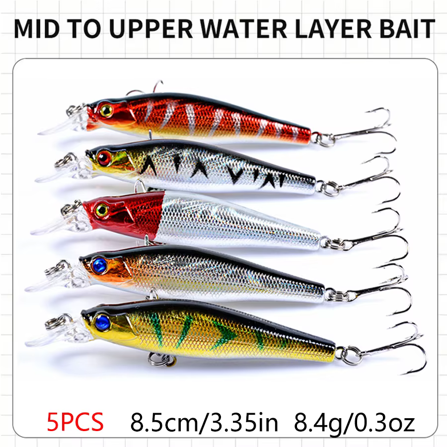 Jerkbait para lubina – Minnow Crankbait señuelo superficie - imagen 4