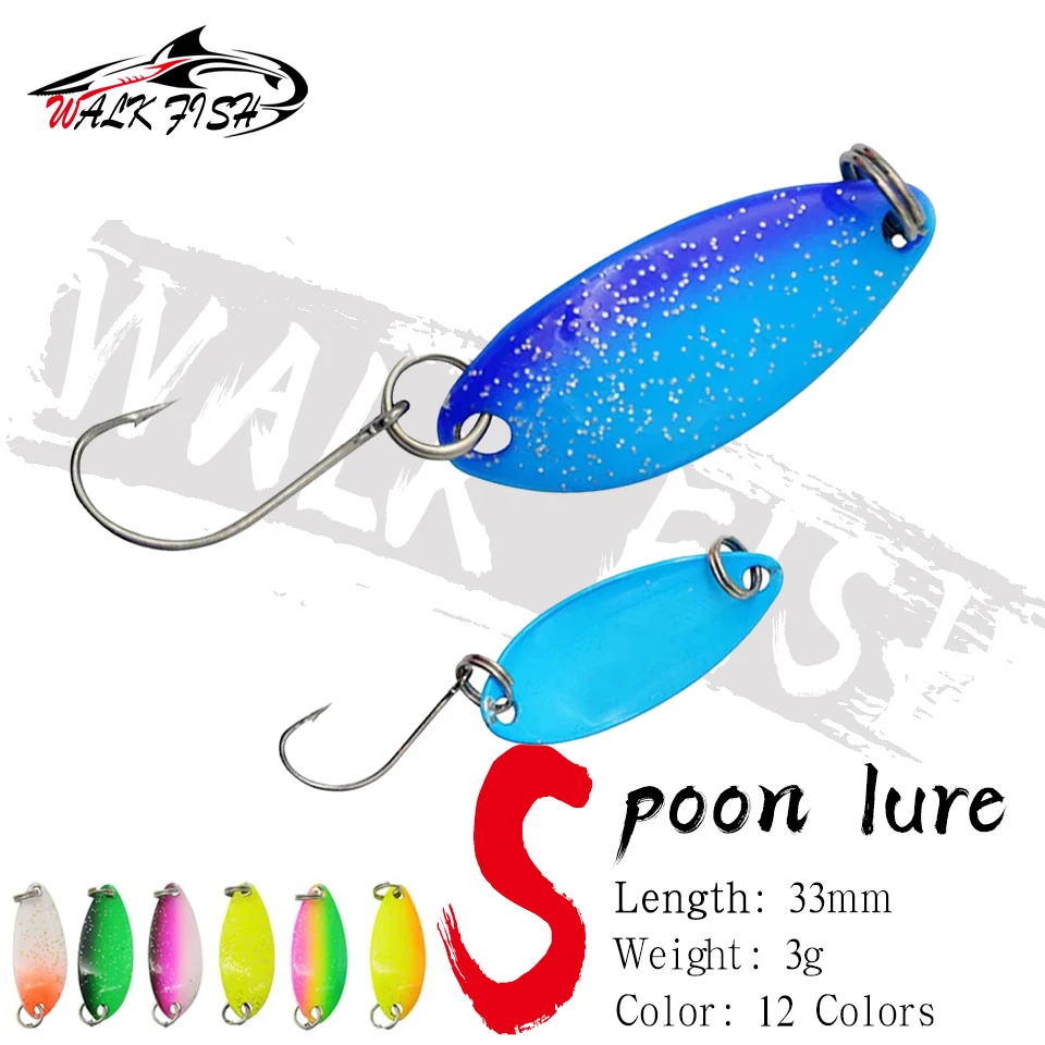 Señuelo Cuchara Walk Fish metálico doble cara con lentejuelas - imagen 3