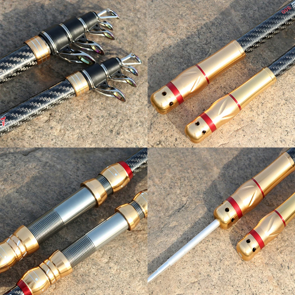Caña telescópica surfcasting de carbono 36T para pesca de orilla - imagen 4