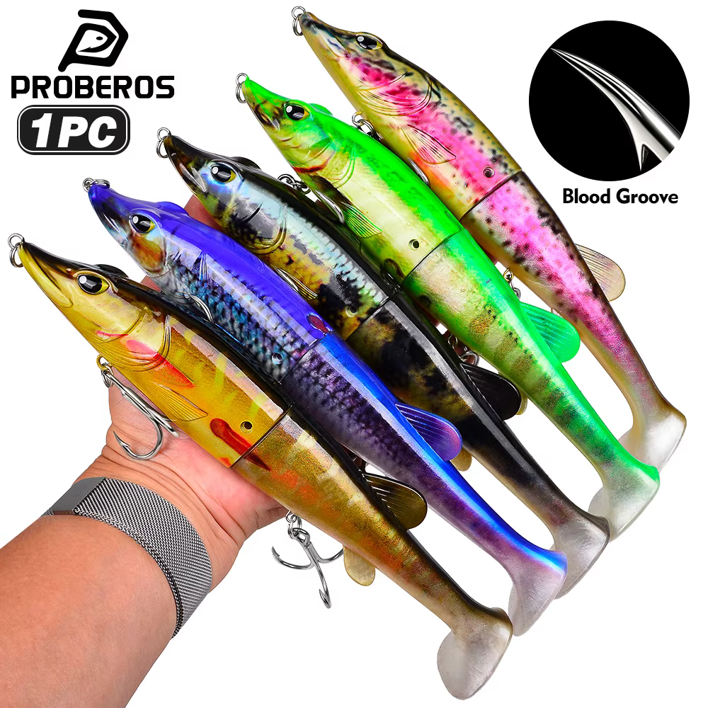 Señuelo Swimbait Probros 2 Segmentos – Anzuelos Triples para Lubina