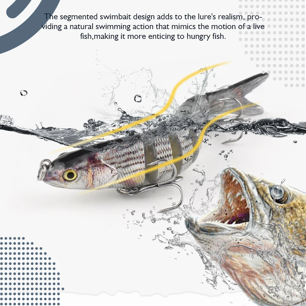 Señuelo Minnow duro ABS hundimiento multiarticulado tallado a mano