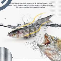 Señuelo Minnow duro ABS hundimiento multiarticulado tallado a mano