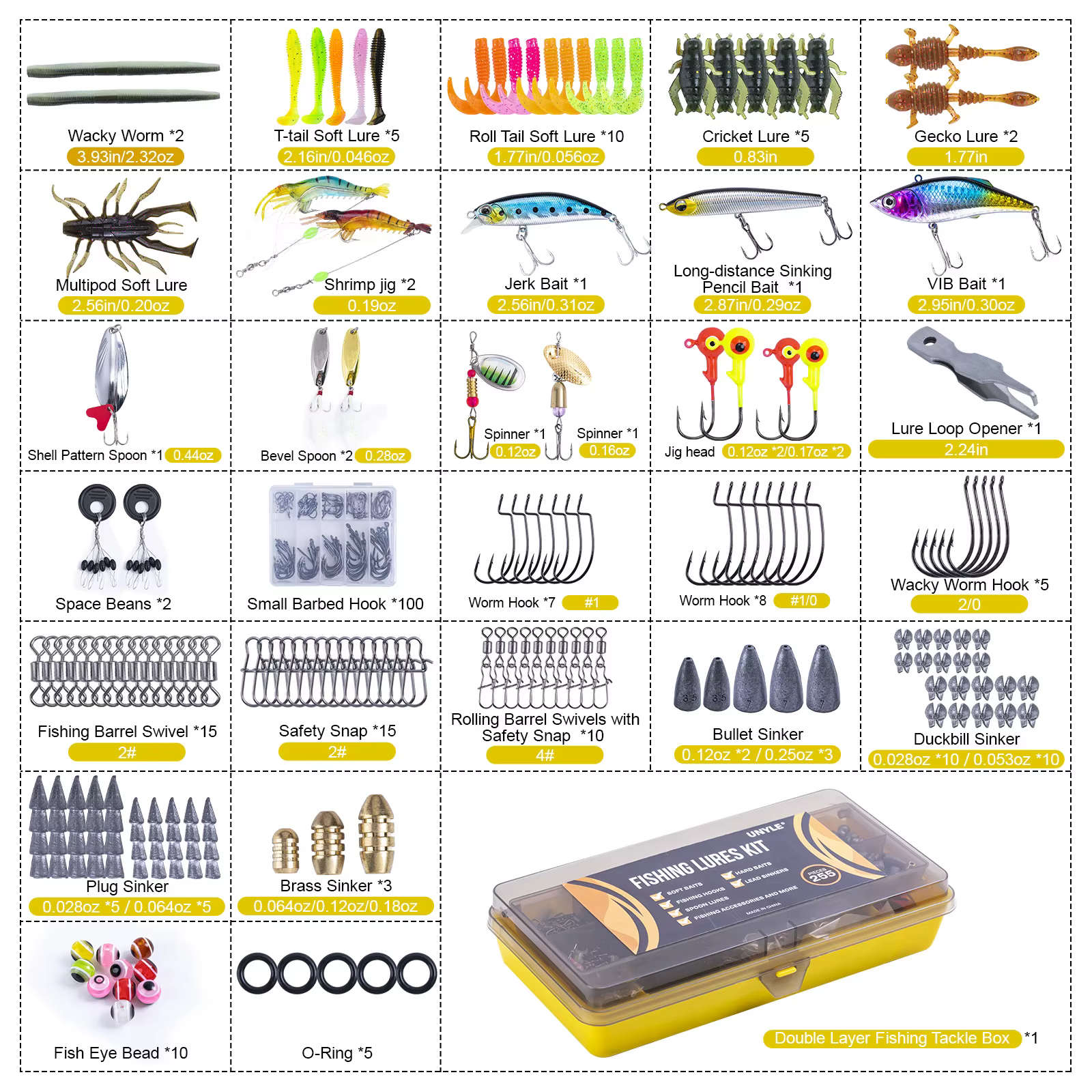 Goture Kit Señuelos Pesca con Caja 2C – Anzuelos Plantillas Accesorios - imagen 2