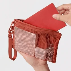 Bolsa de malla ligera para pesca con cremallera y poliéster