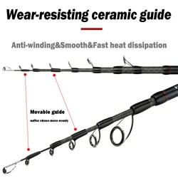 Caña Telescópica Goture Baitcasting Carbono 8-25g