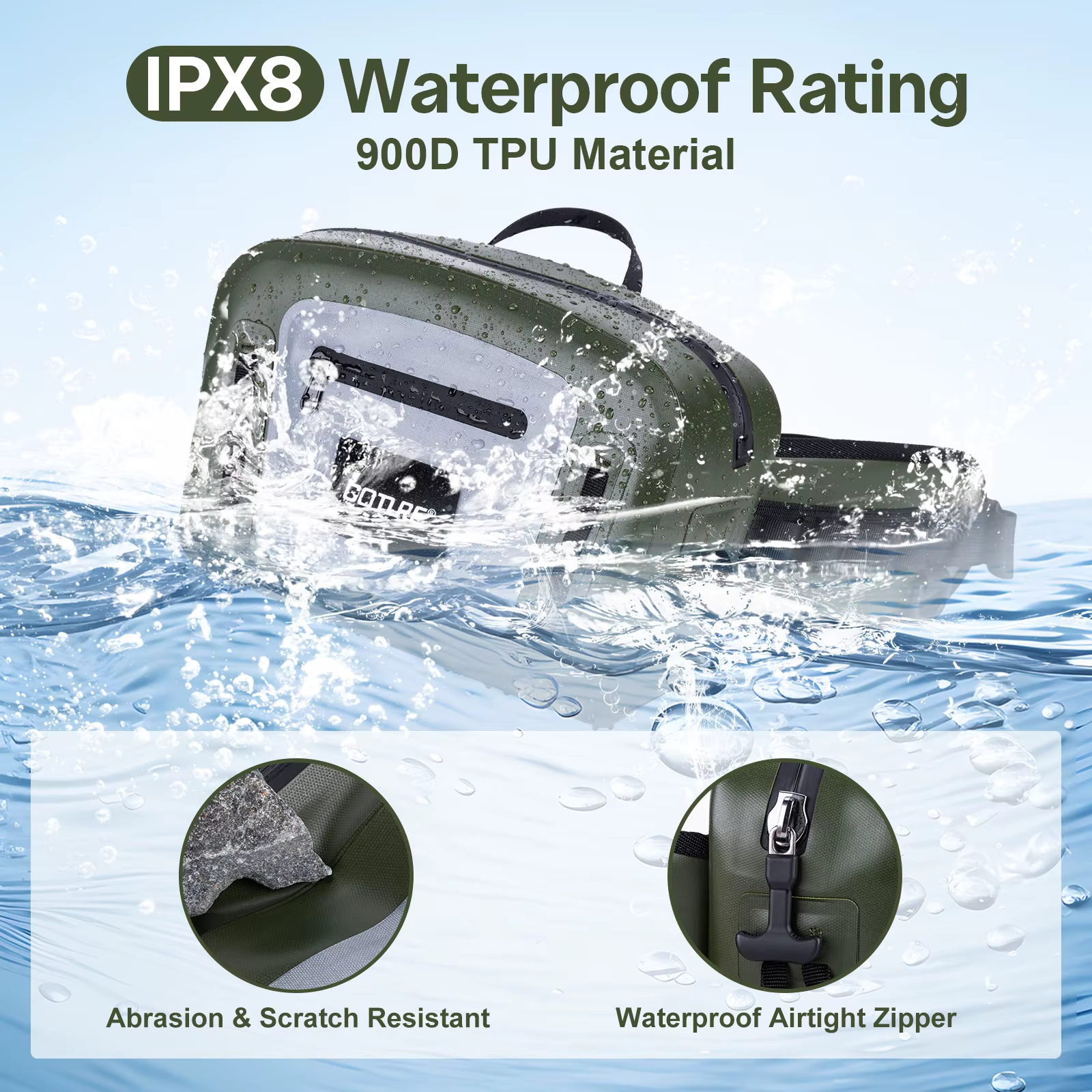 Bolsa de Pesca Impermeable Goture 5L – Almacenaje para Carretes y Utensilios - imagen 5