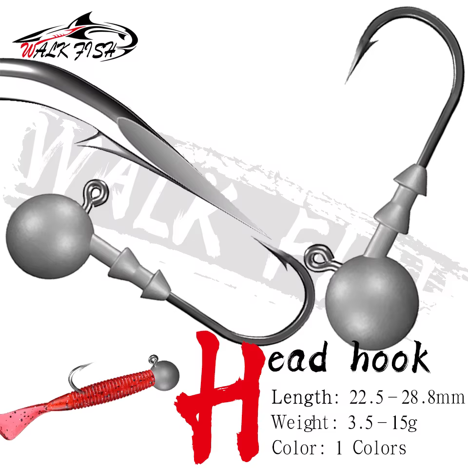 WALK FISH Jig Head - Cabezal anzuelo 3-15g para vinilo