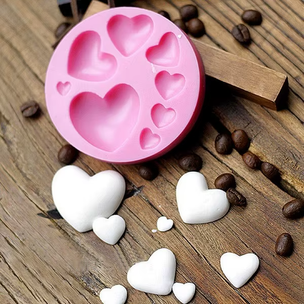 Molde silicona corazón flexible para fondant – Utensilio repostería - imagen 3