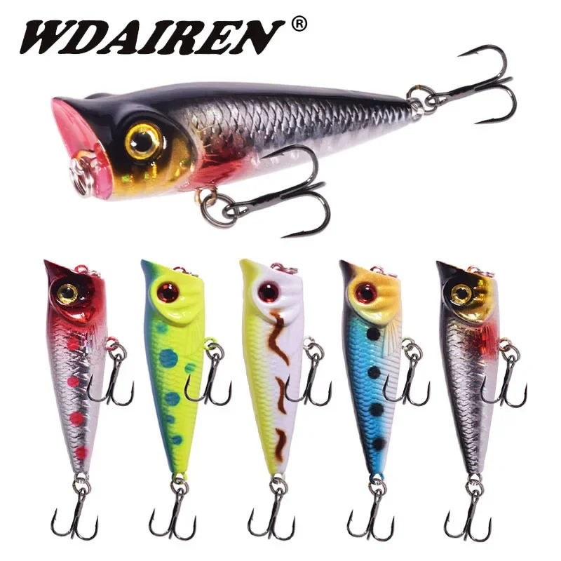 Mini Popper Wobbler – Señuelo de superficie con anzuelo triple para lubina