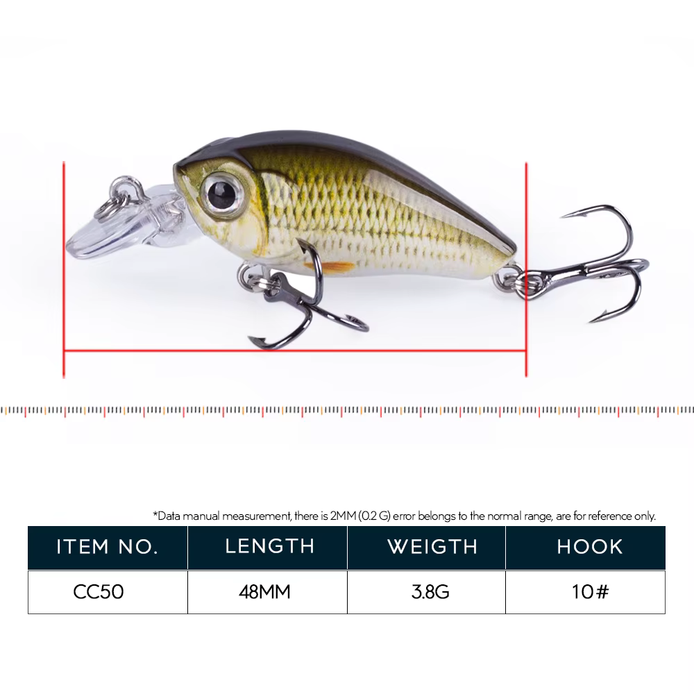 Señuelo Minnow Crankbait lubina 48mm flotante - imagen 5
