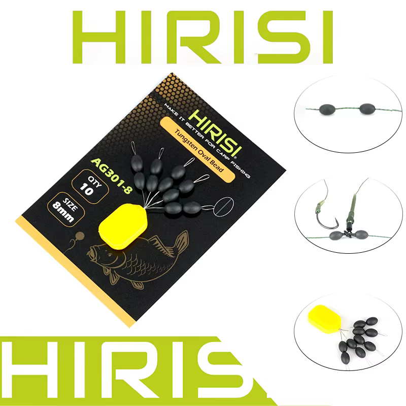 Plomos de tungsteno Hirisi Oval Kraal 6 mm para carpfishing