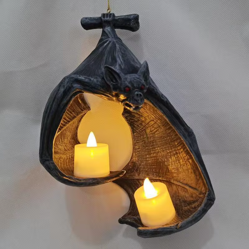 Portavelas Murciélago Colgante para Decoración de Halloween - imagen 2