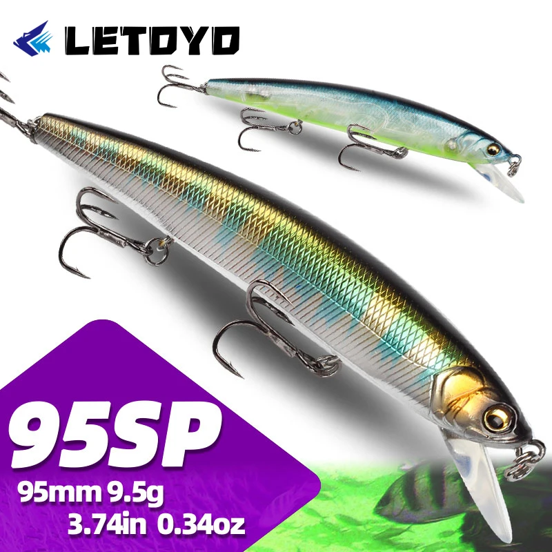 Señuelo Minnow para Lucio LETOYO wobbler suspendido y jerkbait - imagen 2