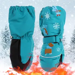 Guantes Esquí Impermeables para Niños – Cálidos con Dibujos Animados