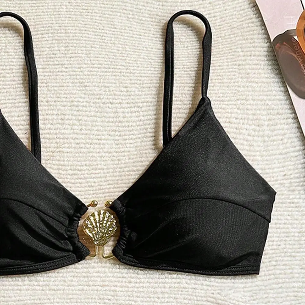 Bikini push up de cintura alta con efecto moldeador para playa