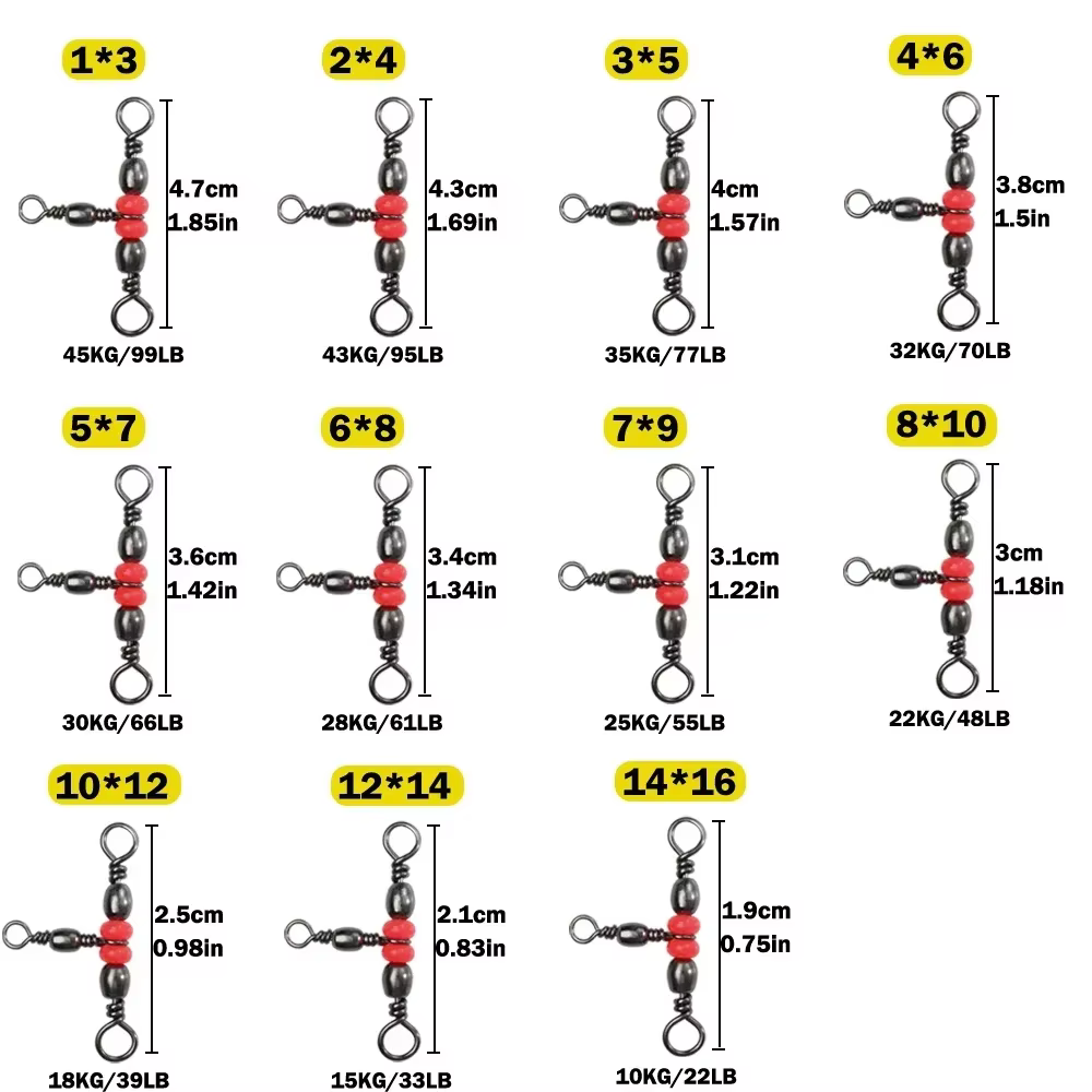 Conector giratorio en T con cuentas rojas