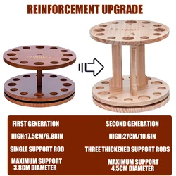 Soporte giratorio de madera para cañas Roove reforzado y compacto