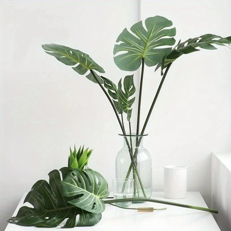 Planta artificial de monstera para decoración hawaiana tropical - imagen 4