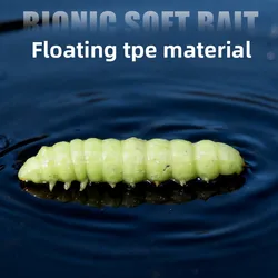 Señuelos flotantes de silicona con aroma a camarón para trucha