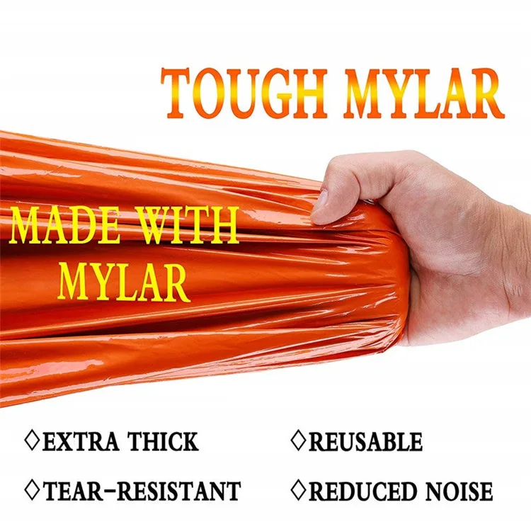 Saco desplegado con manta Mylar