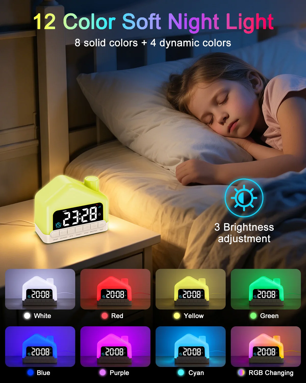Luz ambiental RGB y brillo ajustable