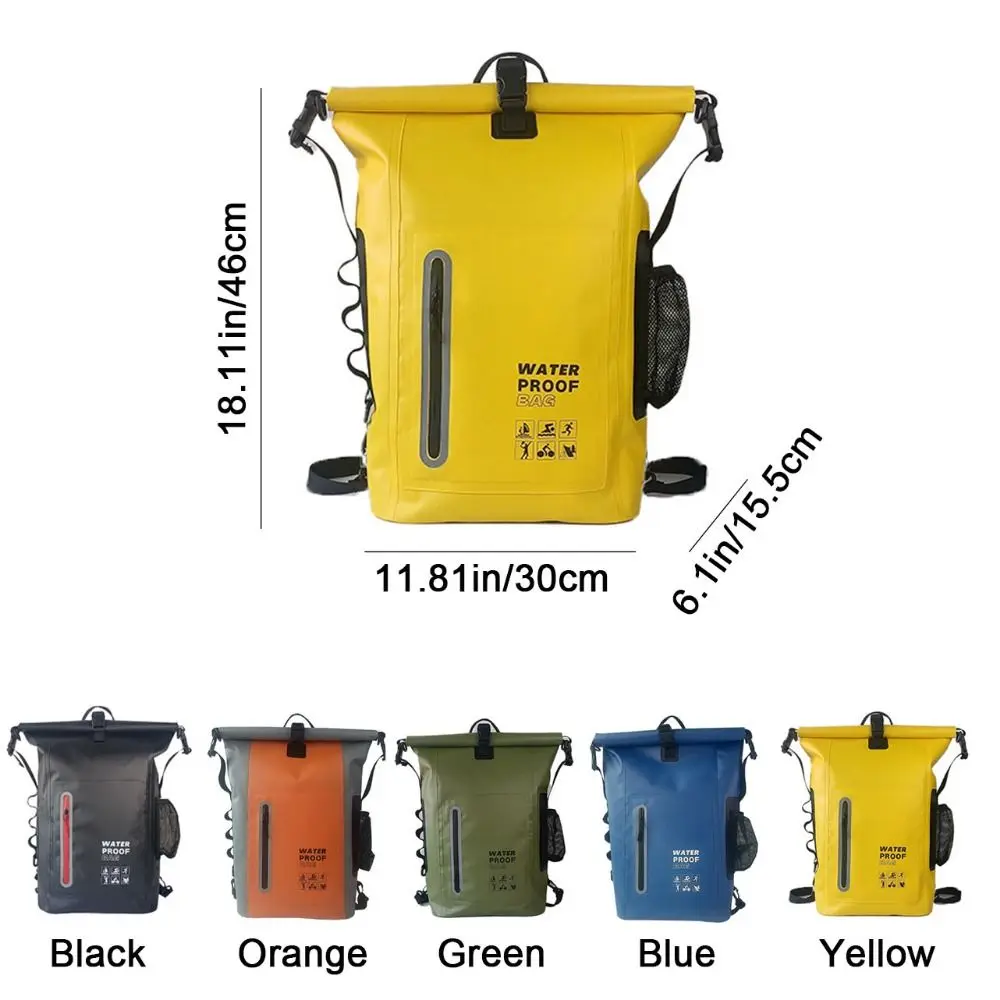 Mochila impermeable de PVC 500D con detalles reflectantes