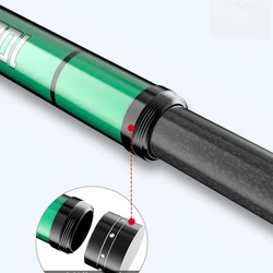Caña telescópica de carbono ultraligera rígida para agua dulce