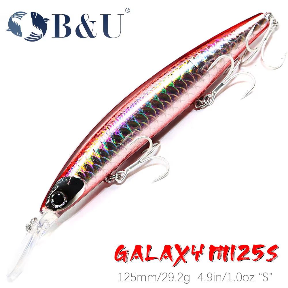 B & U Jerkbait Hundido Lanzado Ultra Largo Cebo Duro Costero