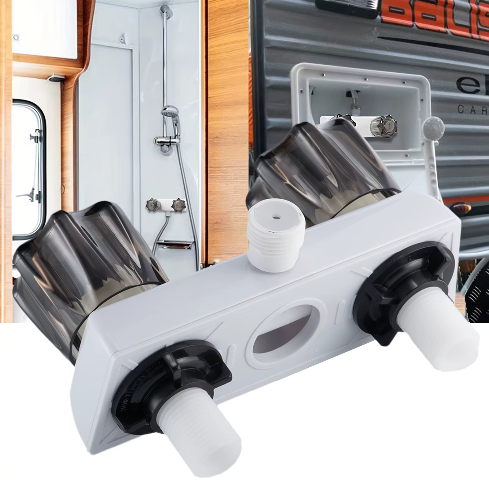 Goture Grifo Ducha Autocaravana Doble Perilla Frío Calor - imagen 4