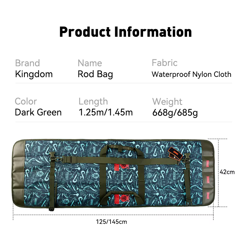 Funda impermeable Kingdom para caña de pescar – 1,45 m - imagen 3