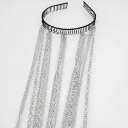 Cadena de pelo metal punk para adorno de cabeza con estilo