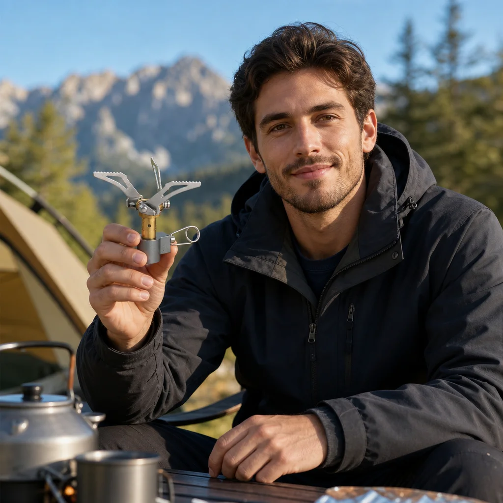 Estufa de camping portátil de aleación de aluminio a prueba de viento - imagen 3