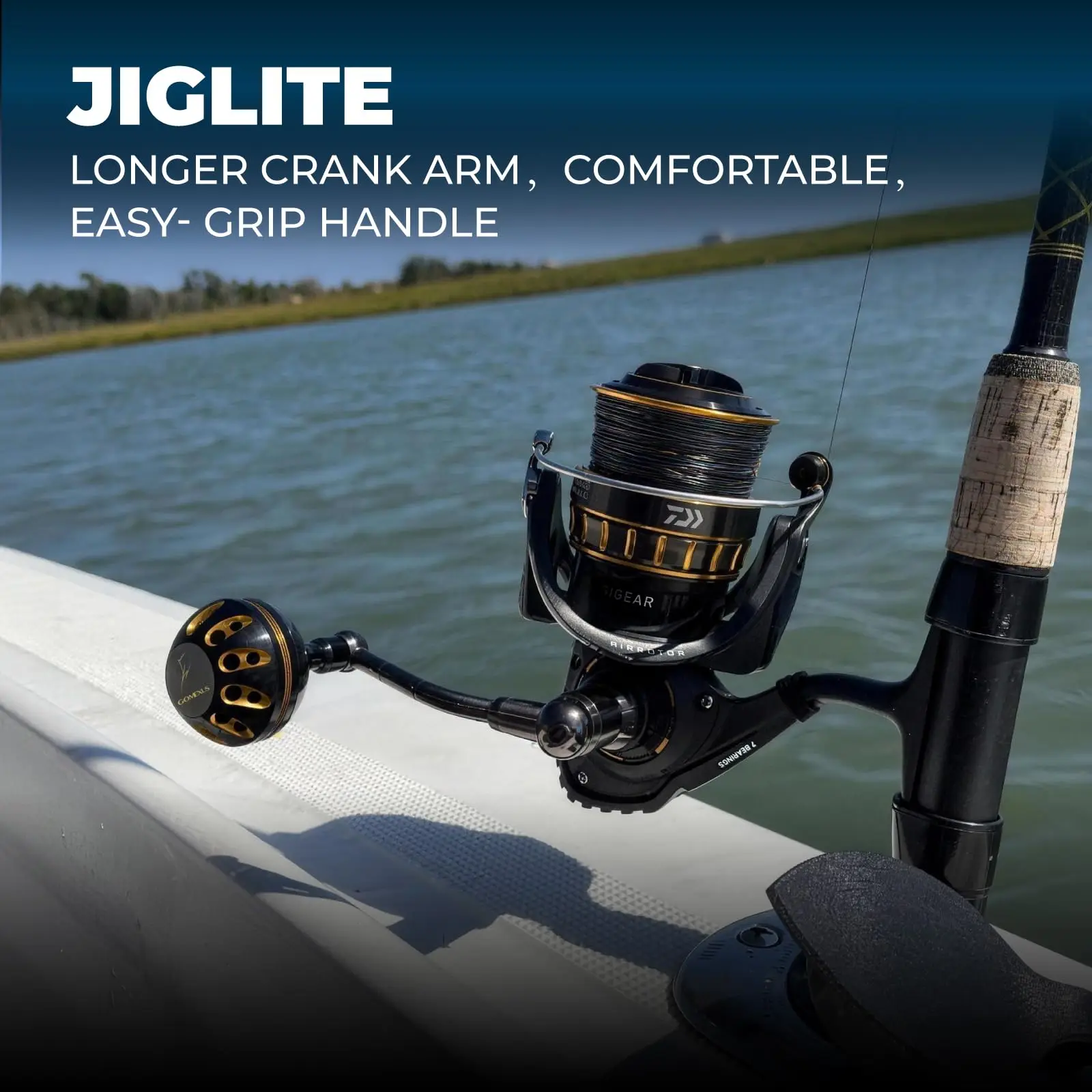 Manivela Power Handle Gomexus para carretes Daiwa BG Saltist - imagen 2