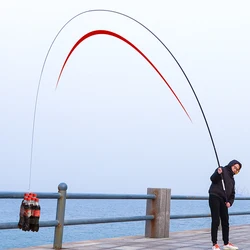 FISHINGFANS Caña telescópica de carbono para pesca en pantano