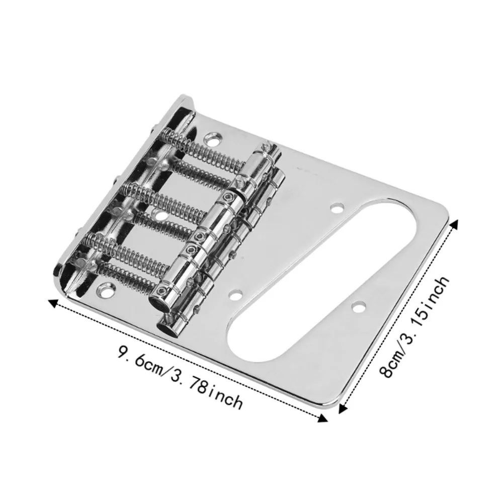 Puente de guitarra eléctrica premium de metal plateado - imagen 5