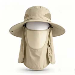 Sombrero de Pesca con Protección UV y Solapa Desmontable