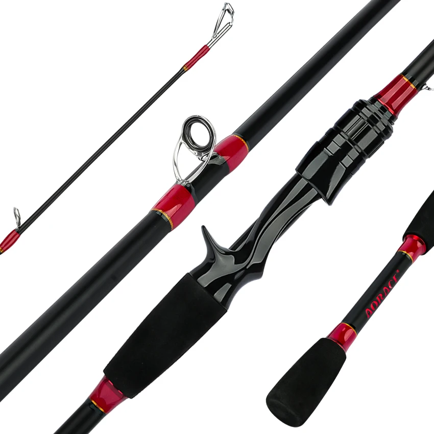 Caña de carbono mini para spinning y baitcasting, acción rápida M - imagen 4
